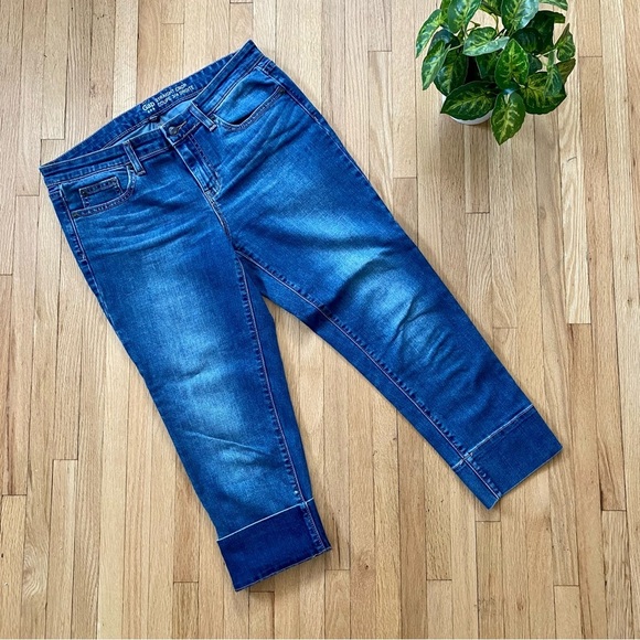 Gap Straight Cuff Crop Coupe 3/4 Droite Mid Rise Jeans Size 6R - Picture 9 of 12